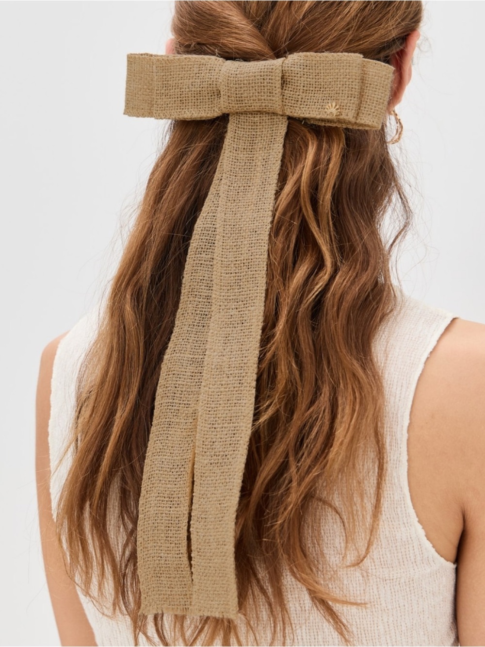 Lele Sadoughi Raffia Bow Barrette